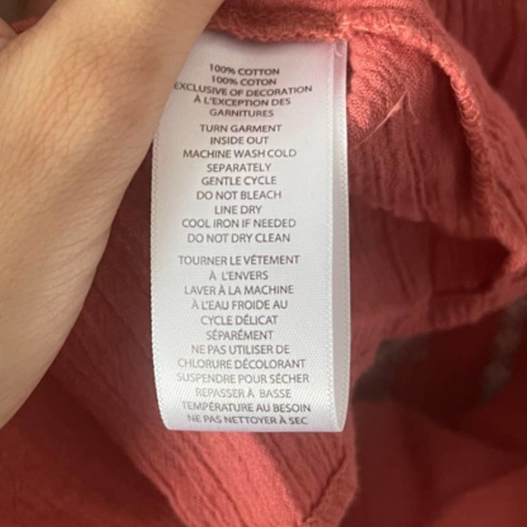 BeachLunchLounge Boho Embroidered Tassel Front Blouse Size Small - Picture 9 of 11